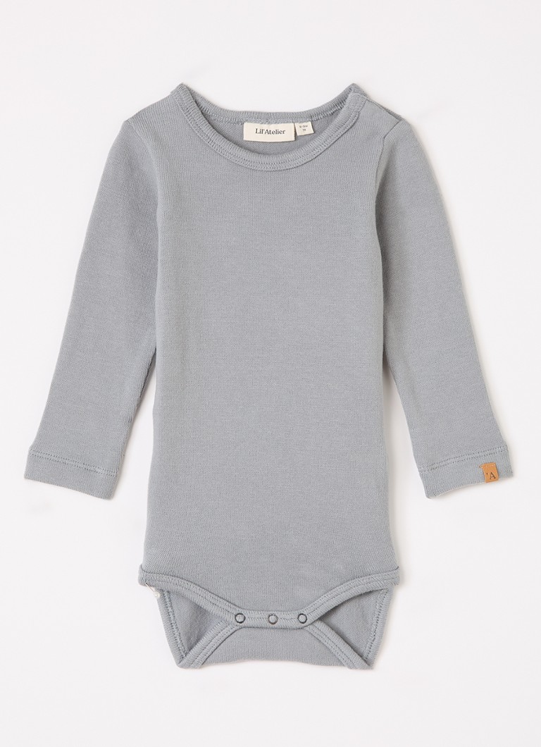 Lil 'Atelier Jongens NBMThoro Leo romper met ronde hals in de kleur Blauwgrijs, maat: 62