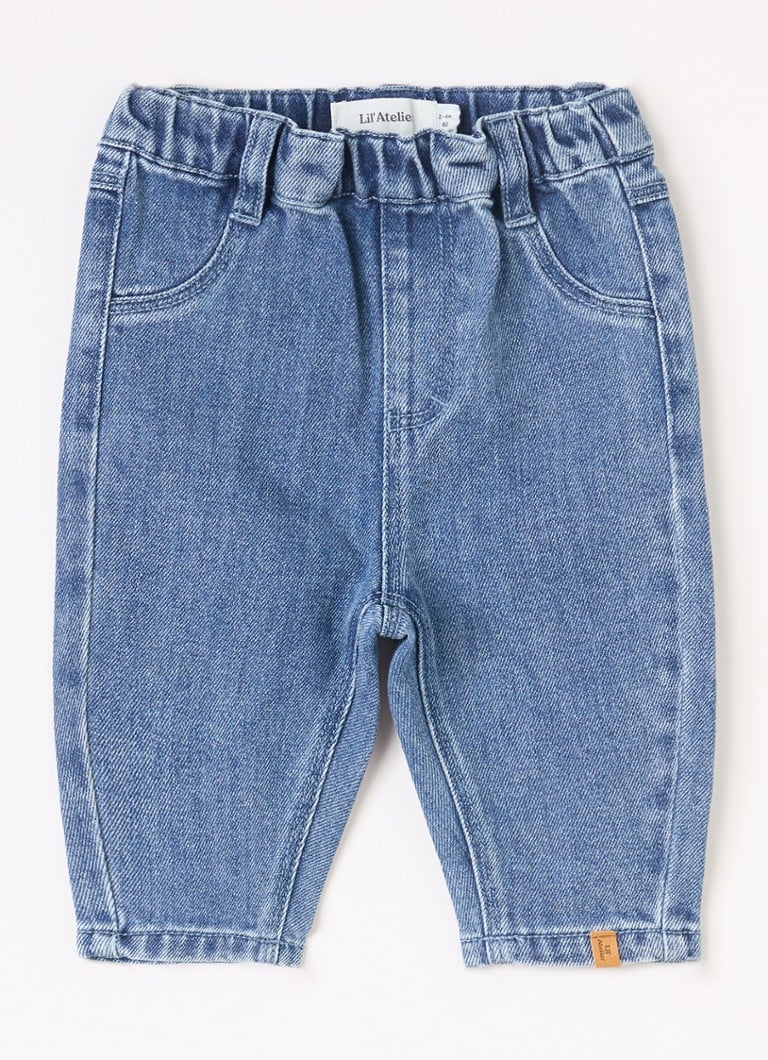 Lil 'Atelier Meisjes NBNObello loose fit jeans met medium wassing in de kleur Indigo, maat: 80