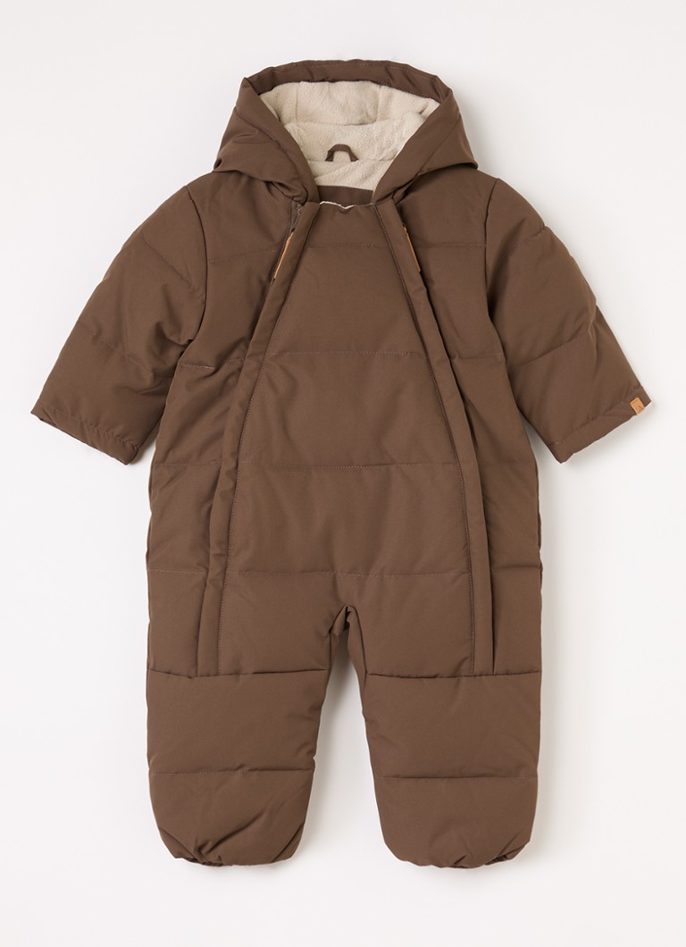 Lil 'Atelier Meisjes NBNLamedow03 gewatteerd babypak met capuchon in de kleur Bruin, maat: 74/80