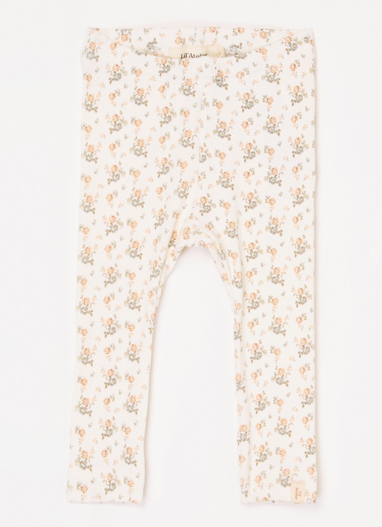 Lil 'Atelier Meisjes NBFGago ribgebreide legging in katoenblend in de kleur Gebroken wit, maat: 74