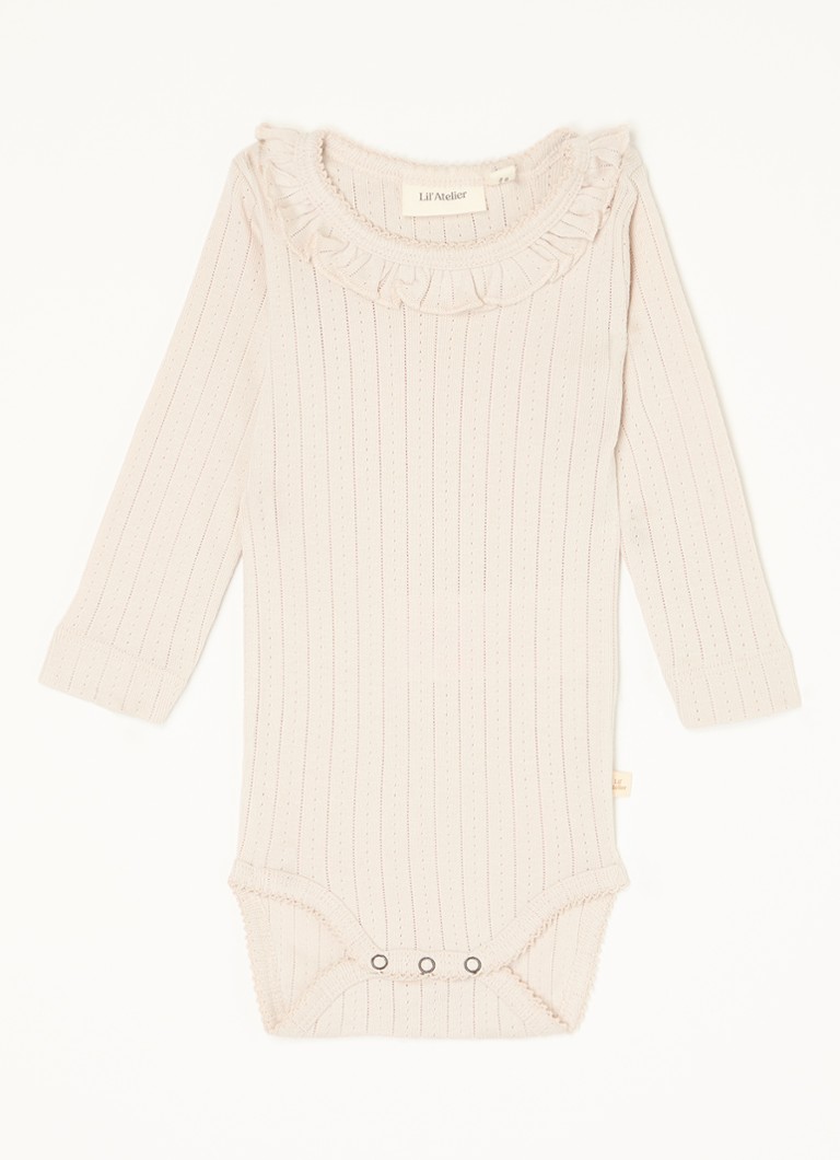 Lil 'Atelier Meisjes NBFRachel romper in katoenblend in de kleur Oudroze, maat: 86