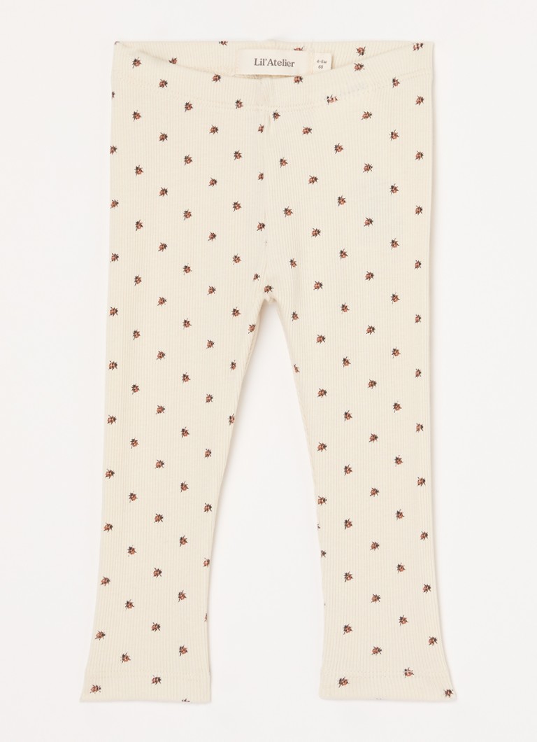 Lil 'Atelier Meisjes NBNLago legging met print in de kleur Creme, maat: 56