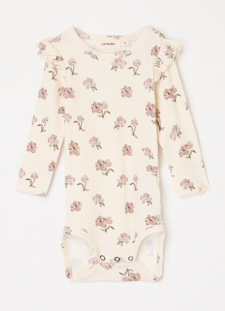 Lil 'Atelier Meisjes NBFGavo romper in katoenblend in de kleur Beige, maat: 86