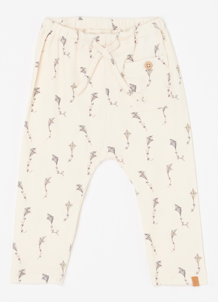 Lil 'Atelier Jongens NBMGavo tapered fit joggingbroek in katoenblend in de kleur Beige, maat: 62