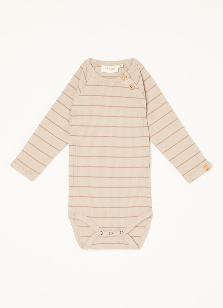 Lil 'Atelier Meisjes NBMKail romper van katoen in de kleur Donkerbeige, maat: 68