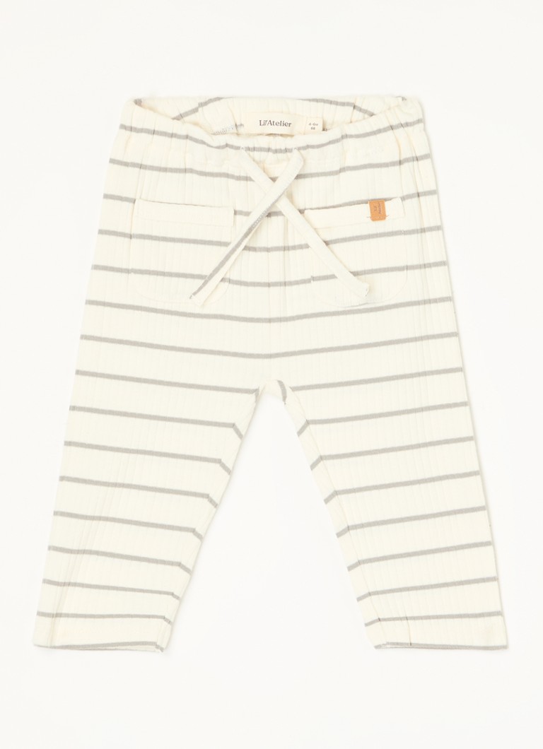 Lil 'Atelier Jongens NBMKail tapered fit joggingbroek van katoen in de kleur Beige, maat: 62