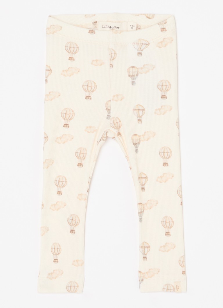 Lil 'Atelier Jongens NBNGavo legging in katoenblend in de kleur Beige, maat: 86