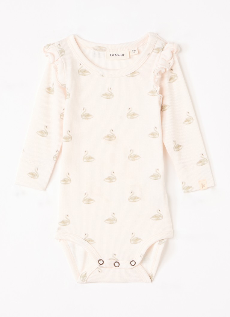 Lil 'Atelier Meisjes NBFGavo ribgebreide romper in de kleur Lichtroze, maat: 86
