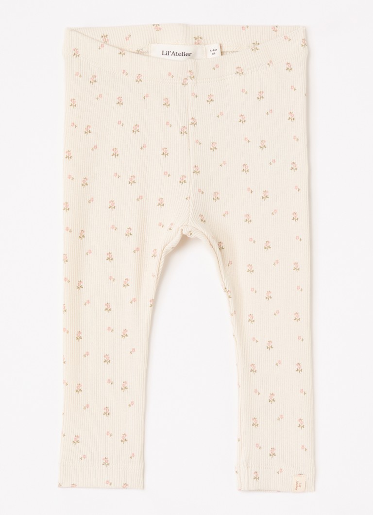 Lil 'Atelier Meisjes NBFGago legging met print in de kleur Beige, maat: 86