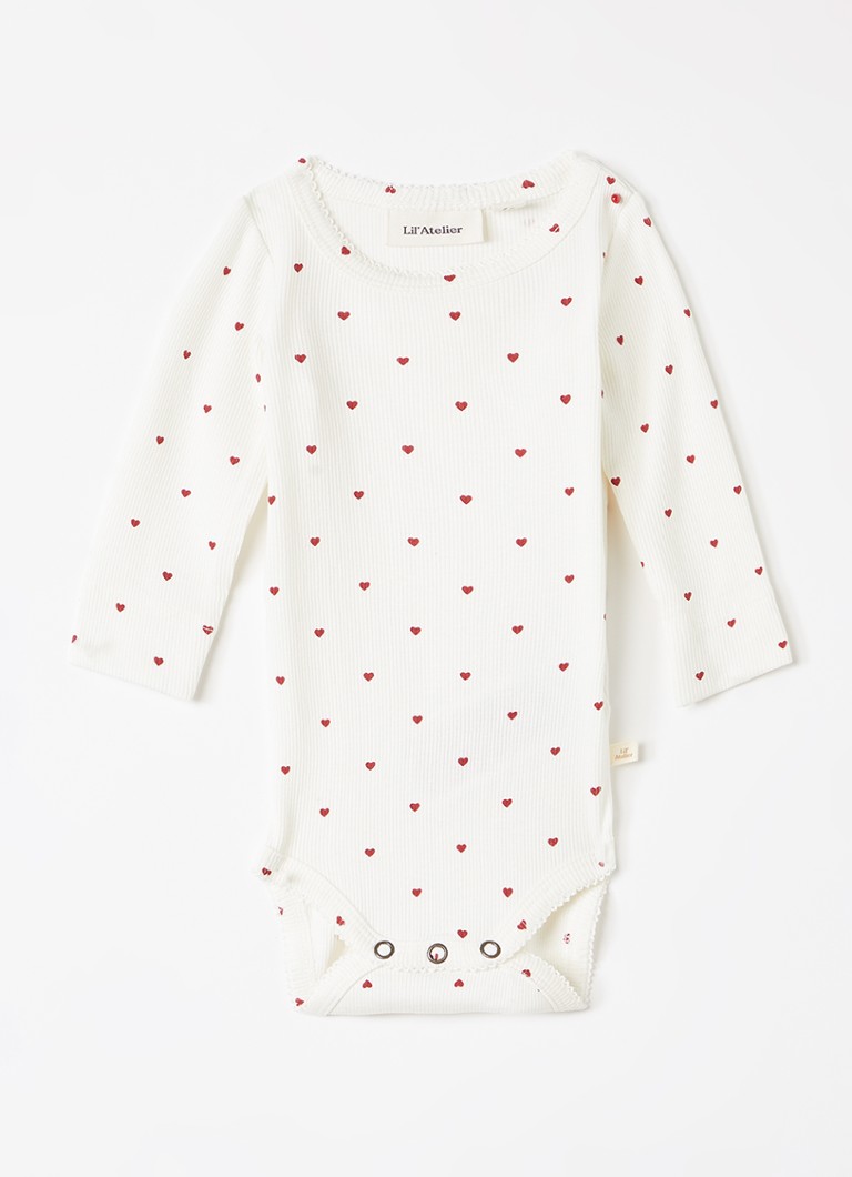 Lil 'Atelier Meisjes NBFGago romper met print in de kleur Gebroken wit, maat: 86