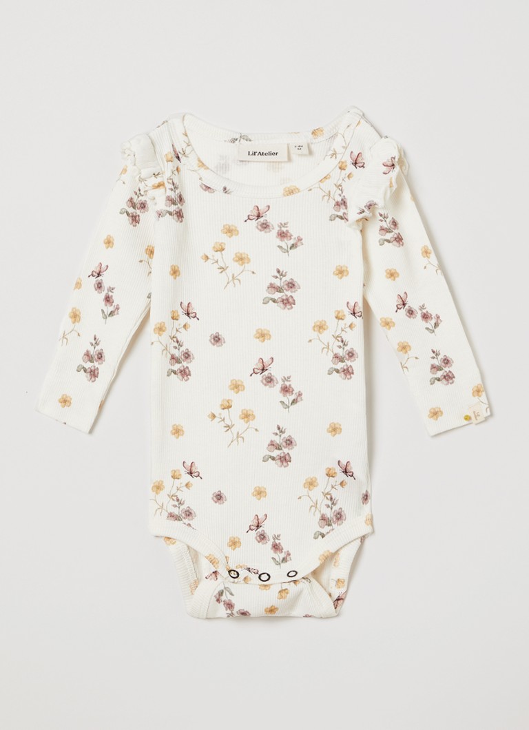 Lil 'Atelier Meisjes NBFGavo romper met print in de kleur Gebroken wit, maat: 68
