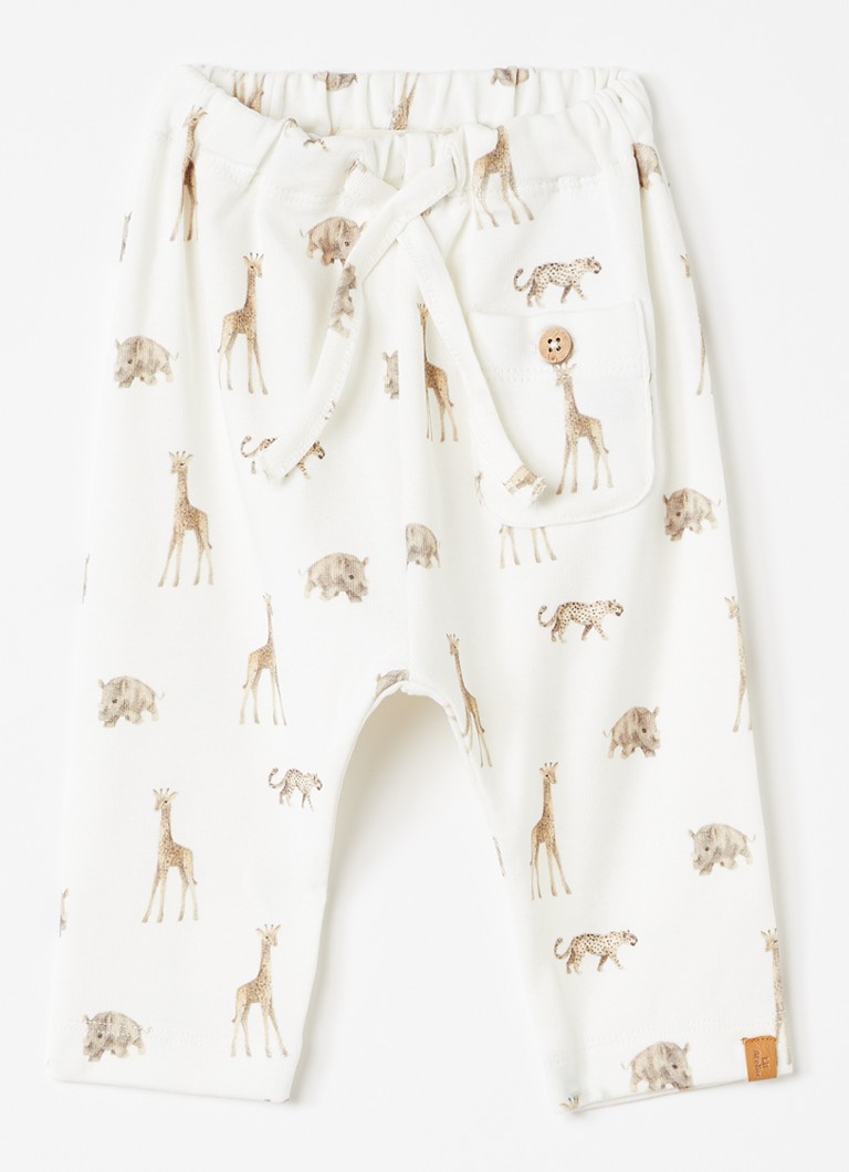 Lil 'Atelier Jongens NBMGayo legging met print in de kleur Gebroken wit, maat: 80