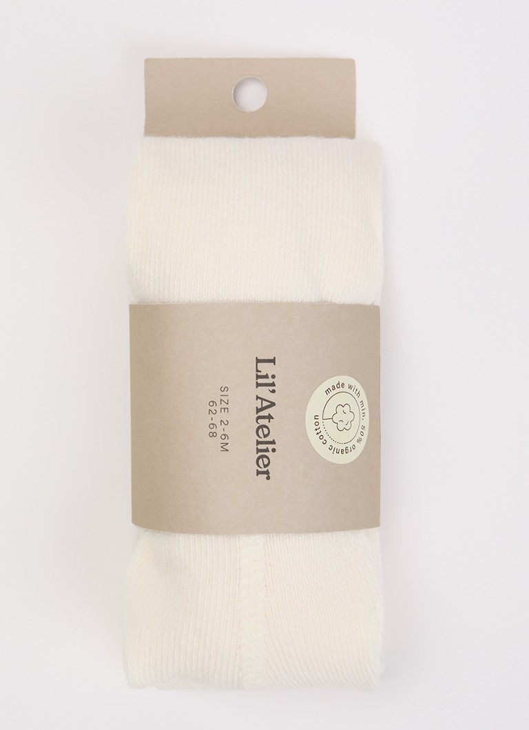 Lil 'Atelier Meisjes NBNFuna maillot in katoenblend in de kleur Gebroken wit, maat: 62/68