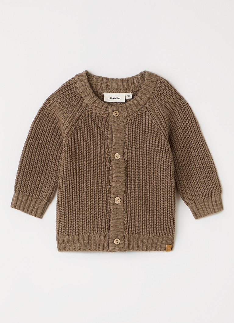 Lil 'Atelier Meisjes NBNEmlen ribgebreid vest in de kleur Zand, maat: 56