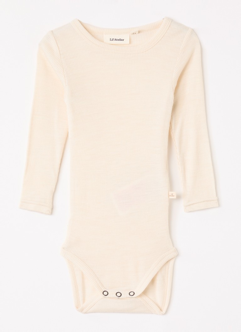 Lil 'Atelier Meisjes NBNNalu romper in wolblend in de kleur Creme, maat: 86