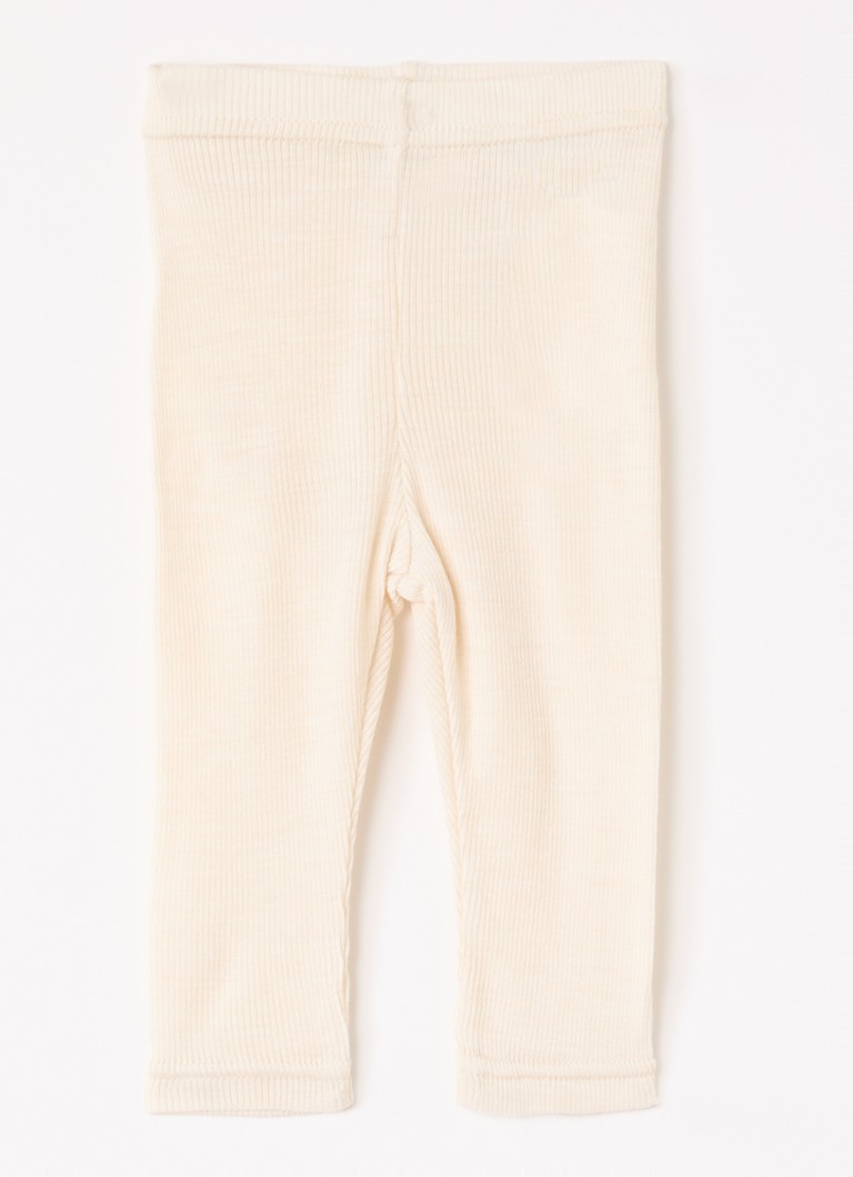 Lil 'Atelier Meisjes NBNNalu legging in wolblend in de kleur Creme, maat: 86