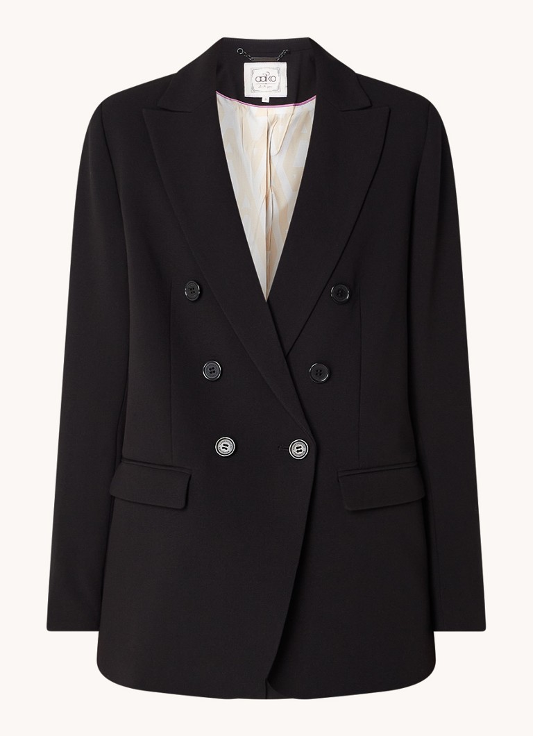 Aaiko Dames Perize double-breasted blazer met schoudervulling en stretch in de kleur Zwart
