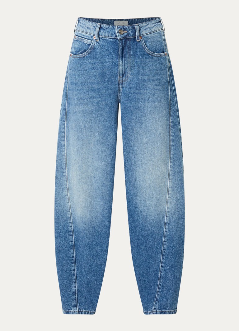 Aaiko Dames Daley high waist balloon jeans met medium wassing in de kleur Indigo