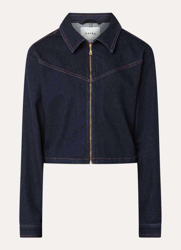 Aaiko Dames Judith spijkerjas met kraag in de kleur Indigo