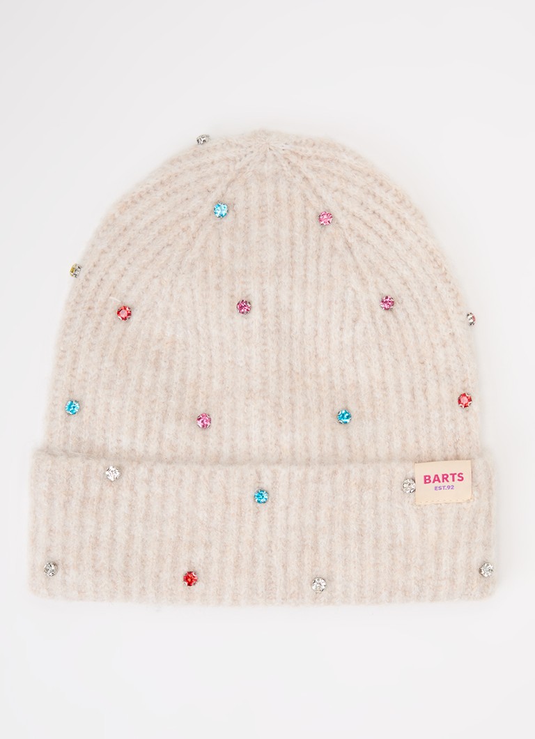 Barts Meisjes Alenya ribgebreide muts met strass in de kleur Beige, maat: 53-55