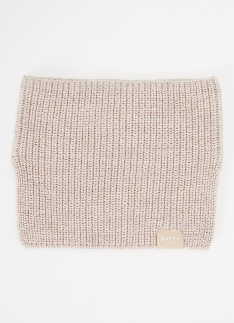 Barts Meisjes Makalyn Small ribgebreide colsjaal van merino wol in de kleur Beige, maat: One Size