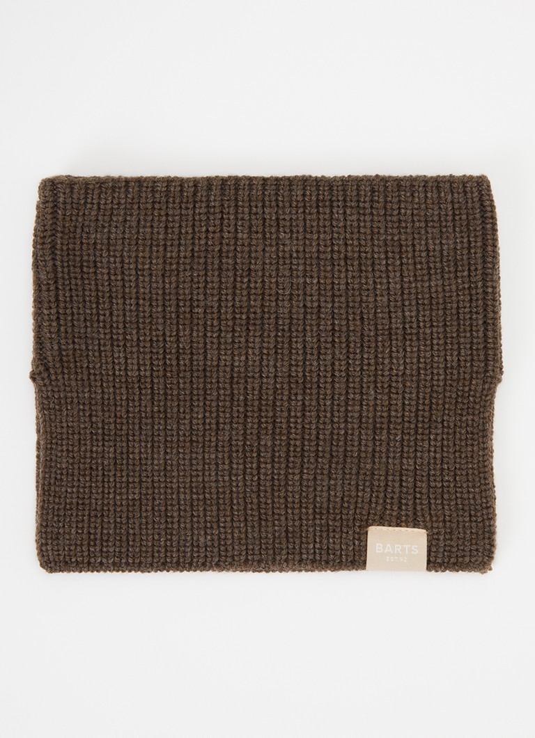 Barts Meisjes Makalyn Small ribgebreide colsjaal van merino wol in de kleur Bruin, maat: One Size