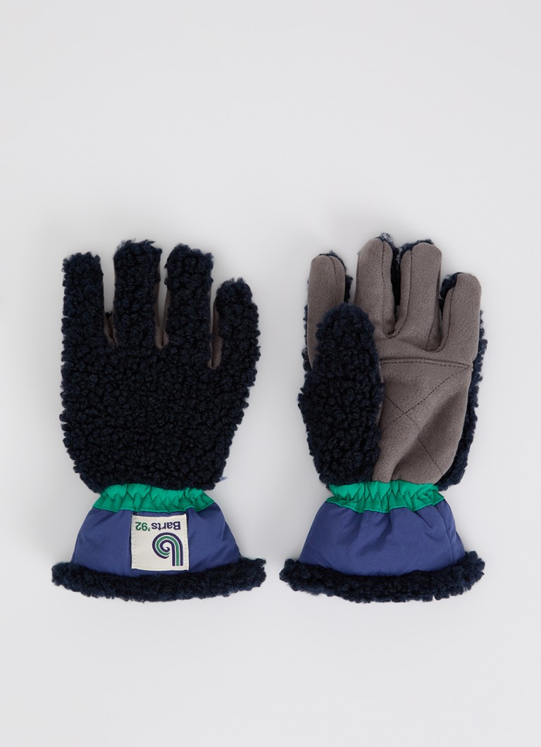 Barts Jongens Sunnegga handschoenen van teddy in de kleur Donkerblauw, maat: Size 4