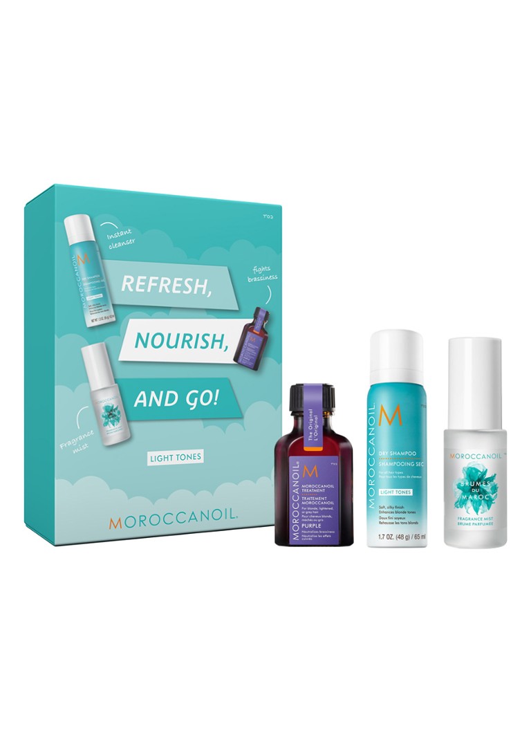 Moroccanoil Refresh, Nourish & Go Kit Light Tones - verzorgingsset 1MAAT Cadeausets - Deal