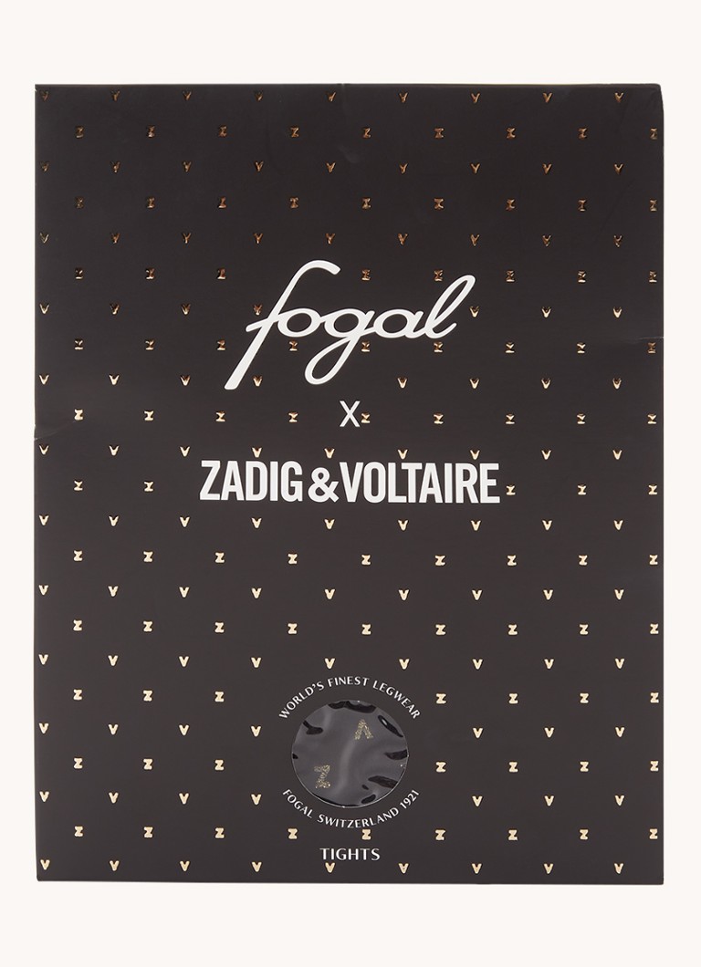 Zadig&Voltaire Dames Collant panty met print in de kleur Zwart