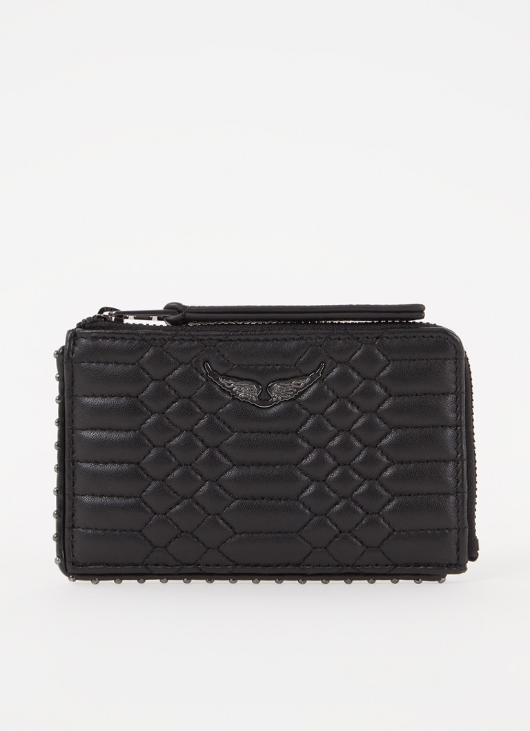 Zadig&Voltaire Dames Pasjeshouder van quilted leer in de kleur Zwart