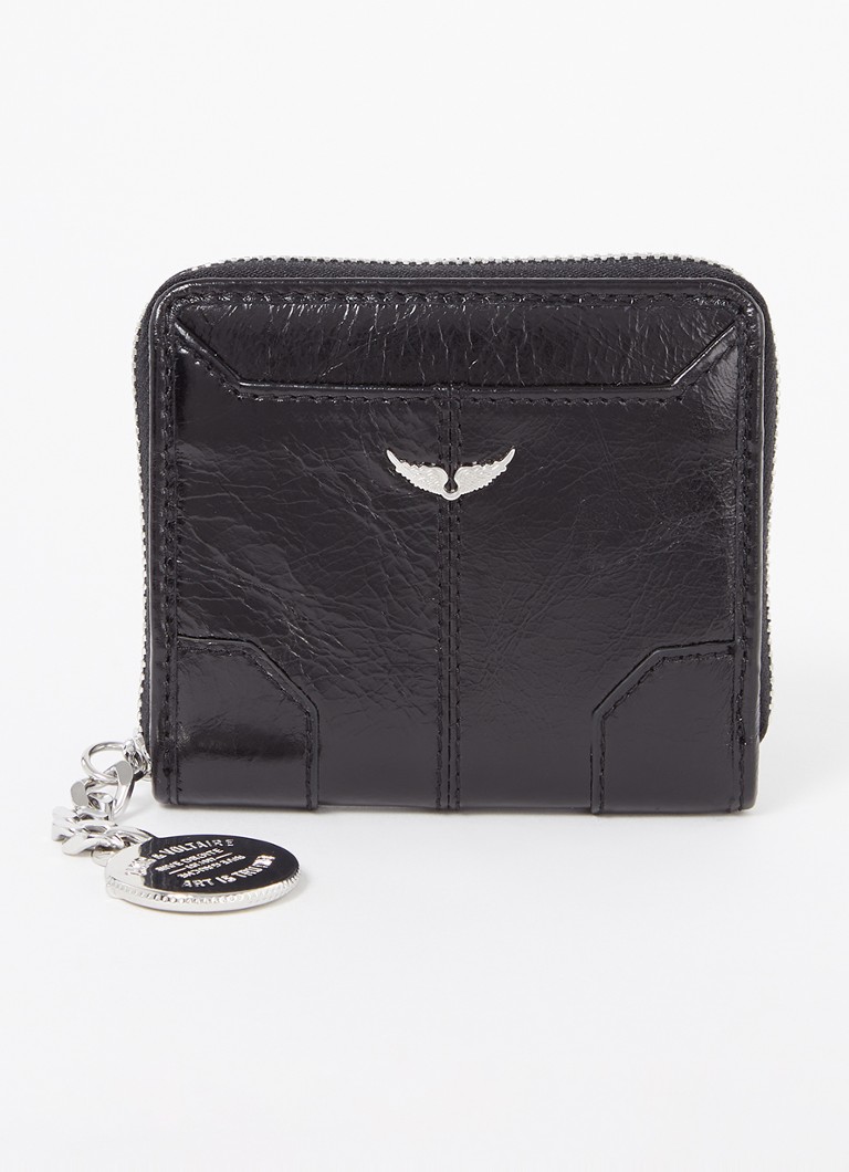 Zadig&Voltaire Dames Sunny Mini portemonnee van leer in de kleur Zwart