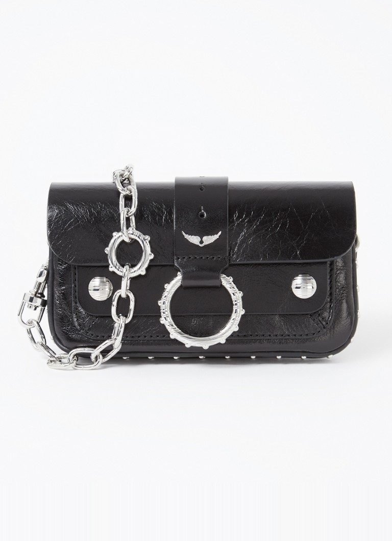 Zadig&Voltaire Dames Kate crossbodytas van leer in de kleur Zwart