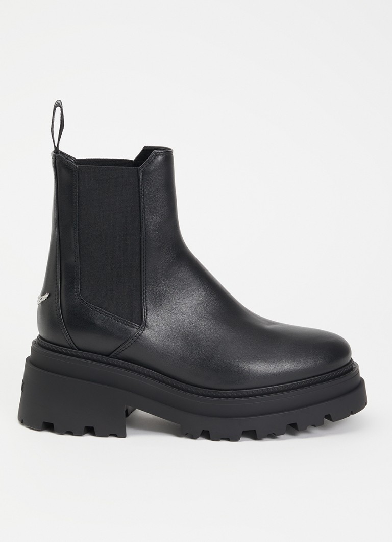 Zadig&Voltaire Dames Ride chelsea boot van leer in de kleur Zwart