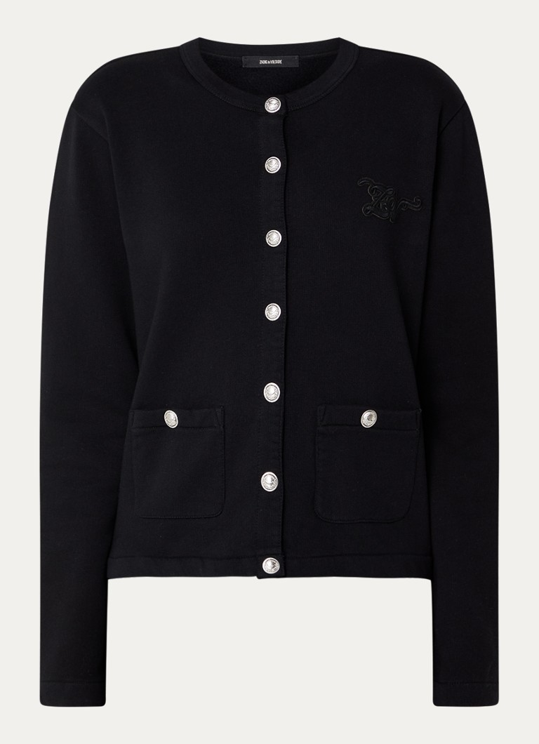 Zadig&Voltaire Dames Cama vest met logo in de kleur Zwart