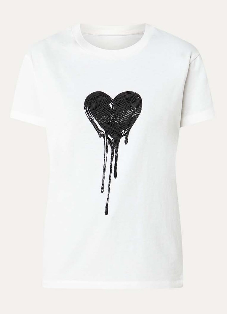 Zadig&Voltaire Dames Walk HC T-shirt met strass in de kleur Wit