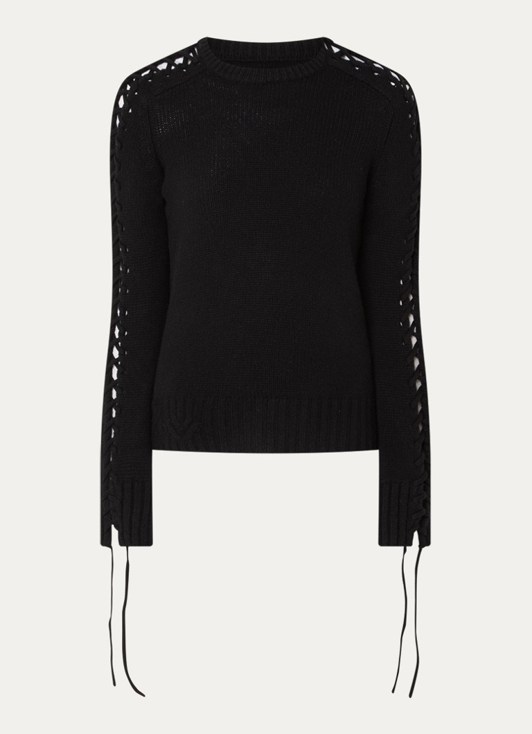 Zadig&Voltaire Dames Malty grofgebreide trui in kasjmierblend in de kleur Zwart