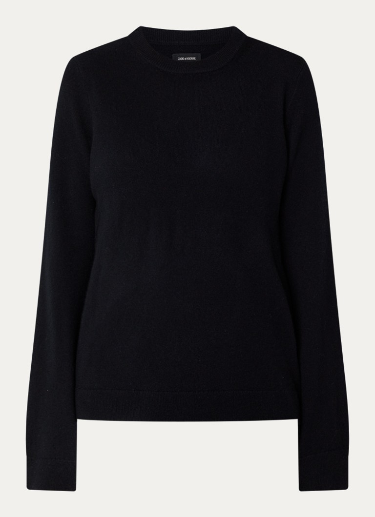 Zadig&Voltaire Dames Cara fijngebreide trui in kasjmierblend in de kleur Grijs