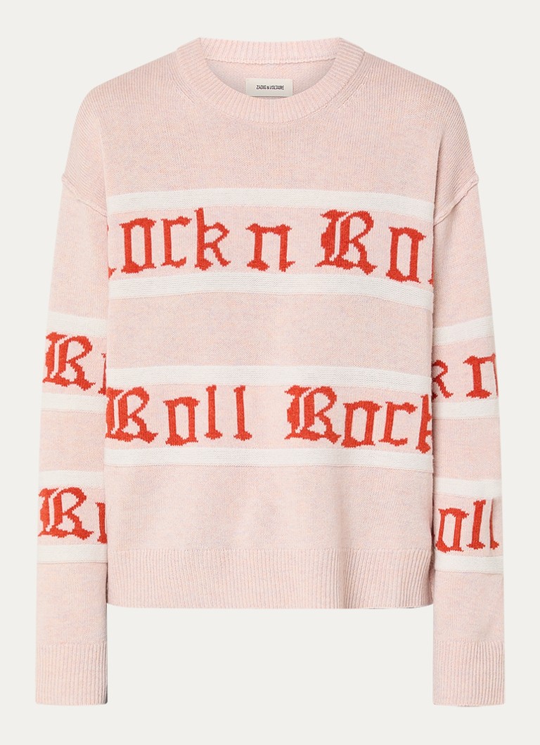 Zadig&Voltaire Dames Markuz fijngebreide pullover in kasjmierblend in de kleur Lichtroze