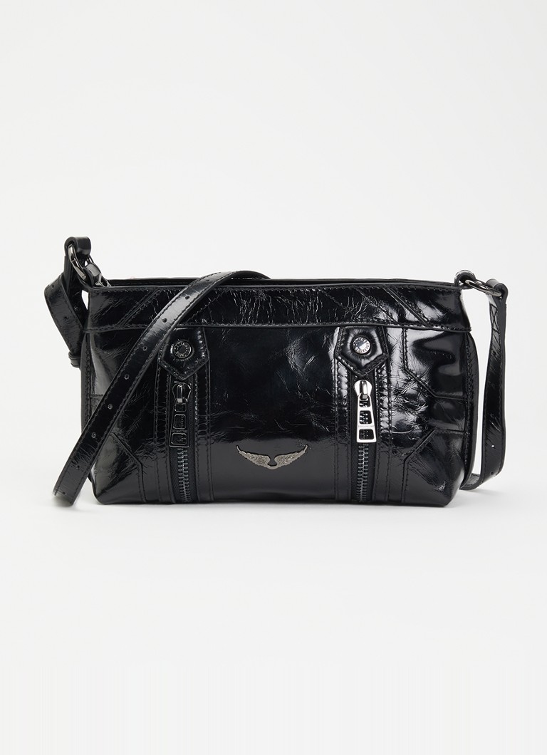 Zadig&Voltaire Dames Sunny Mood crossbodytas van leer met structuur in de kleur Grijs