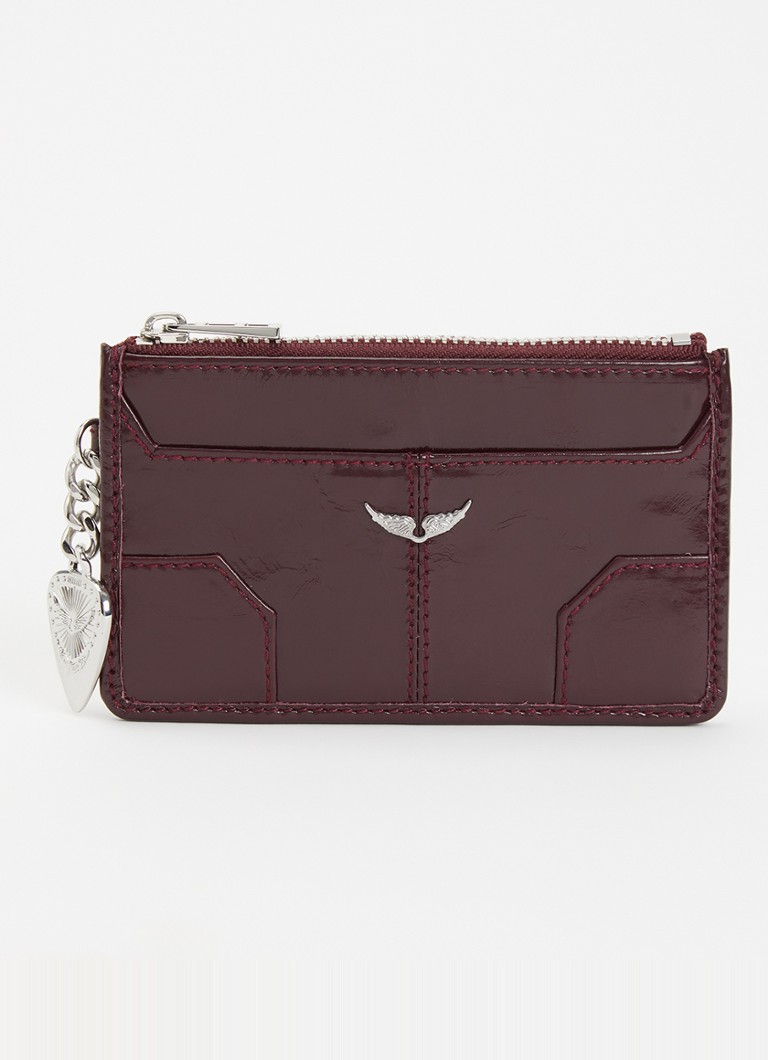 Zadig&Voltaire Dames Sunny pasjeshouder van leer in de kleur Aubergine