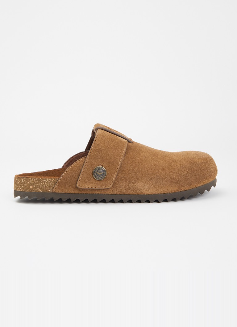 Zadig&Voltaire Dames Santa Fe muiltje van suède in de kleur Cognac