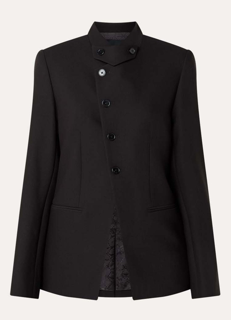 Zadig&Voltaire Dames Verysa blazer met strass en asymmetrische hals in de kleur Zwart