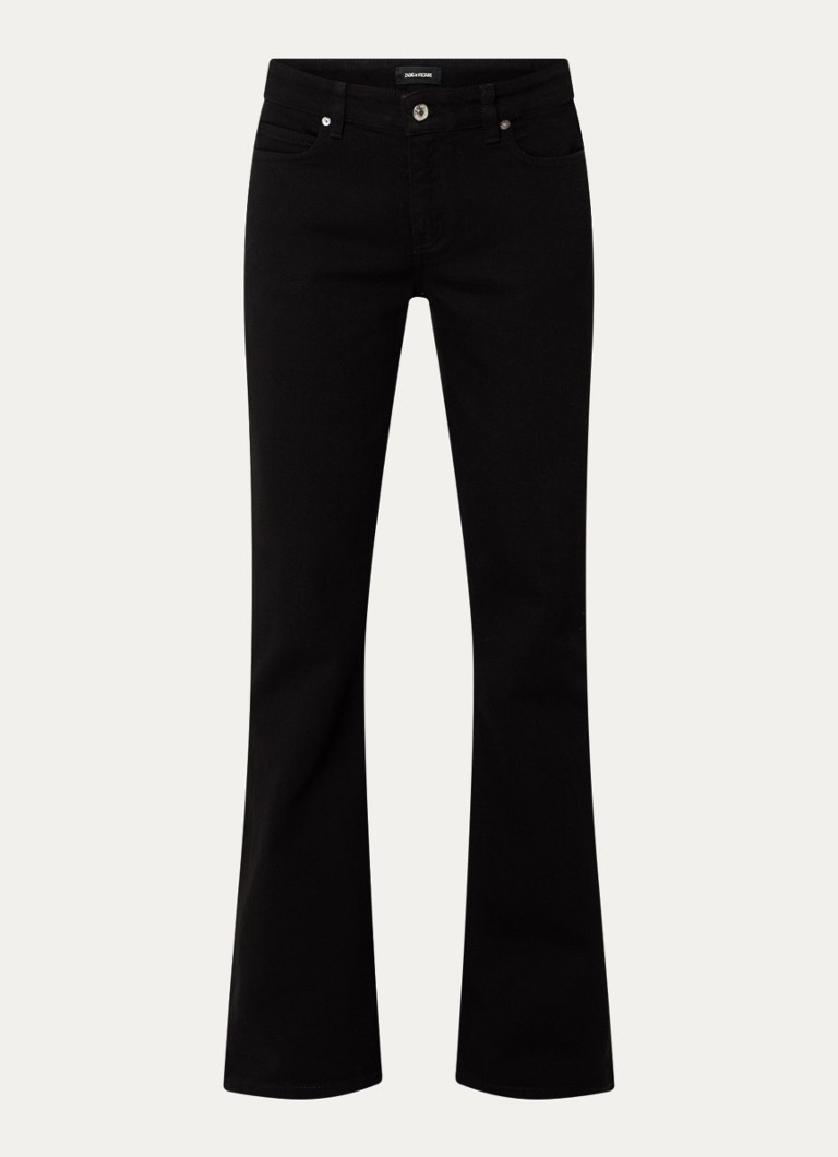 Zadig&Voltaire Dames Eclipse mid waist bootcut jeans met gekleurde wassing in de kleur Zwart