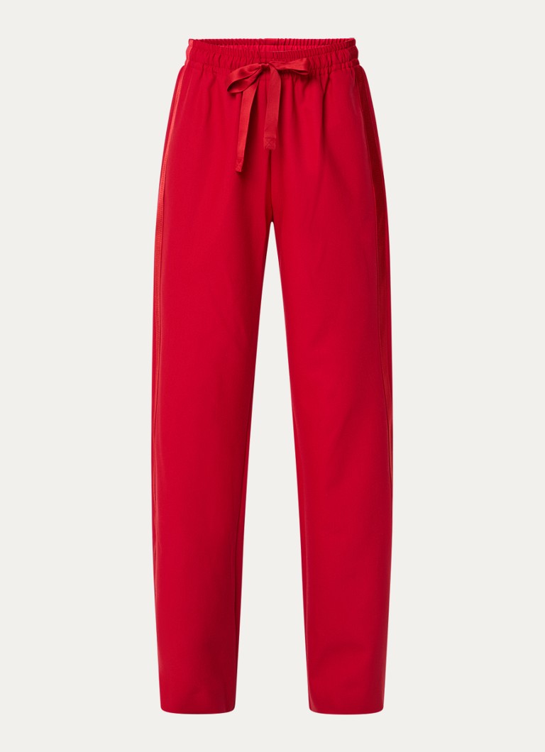 Zadig&Voltaire Dames Poma high waist loose fit joggingbroek met steekzakken in de kleur Rood