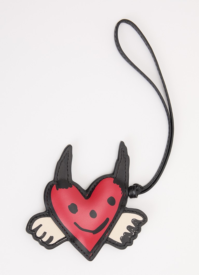 Zadig&Voltaire Dames Devilish Heart tasbedel van leer in de kleur Steenrood