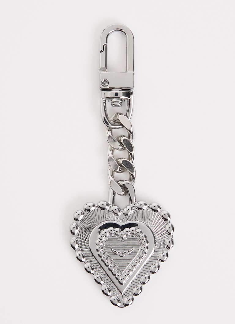 Zadig&Voltaire Dames Santa Fe Crush sleutelhanger met logo in de kleur Zilver