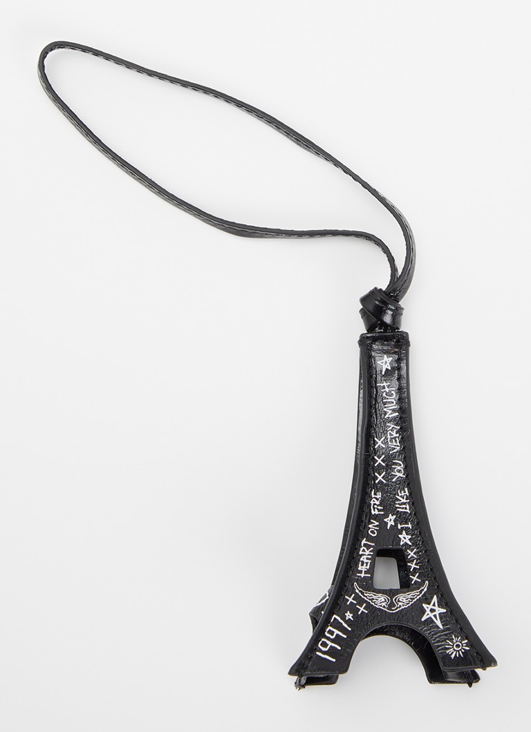 Zadig&Voltaire Dames Tower tasbedel van leer in de kleur Zwart