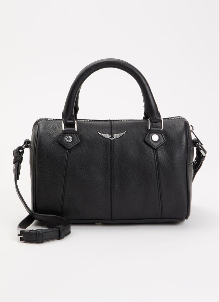 Zadig&Voltaire Dames Sunny Vibe XS crossbodytas van leer met afneembare schouderriem in de kleur Zwart