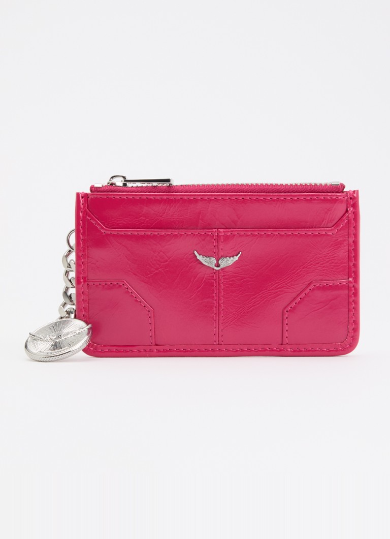 Zadig&Voltaire Dames Sunny pasjeshouder van leer in de kleur Roze