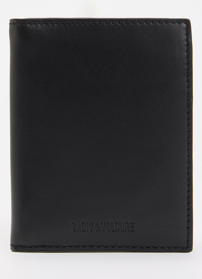 Zadig&Voltaire Dames Pasjeshouder van leer in de kleur Zwart